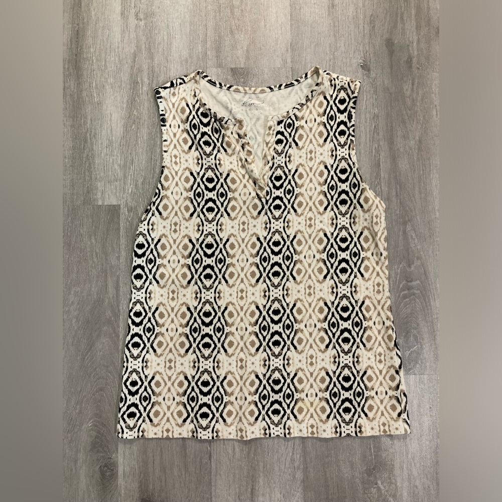 Kim Rogers Sleeveless Top Cotton Neutral Small
